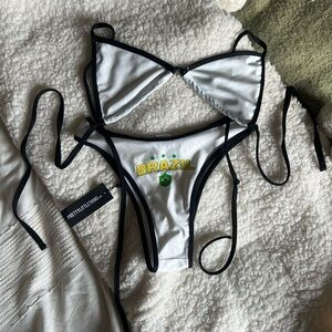 PrettyLittleThing Monochrome Bikini Set